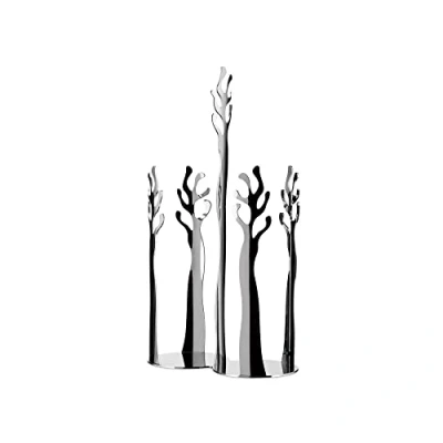 Image of Alessi ESI19 Medit.Paper Medit Paper Cups Holder, Stainless Steel, Silver