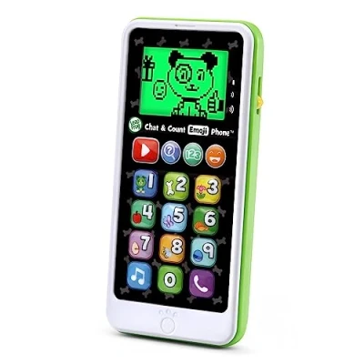 Image of LeapFrog (White) Chat and Count Emoji Phone, White