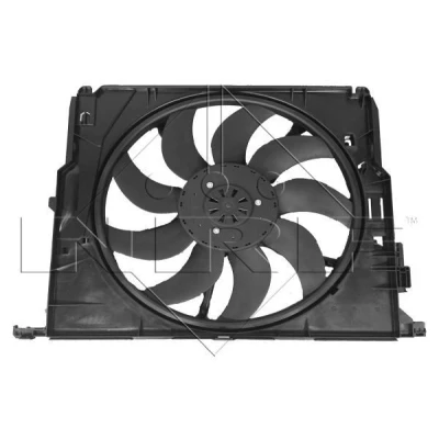 Image of 17414578976, 17427806017, 17428509743 Cooling fan NRF 47739 494mm 12V 850W with radiator shroud, Brushless Motor BMW: 5 Saloon