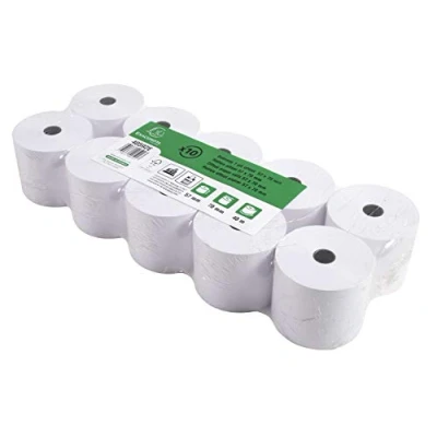 Image of Exacompta Ref 40592E Cash Register with Calculator Rolls (Pack of 10 Rolls) 57mm Width x 40m Length, Suitable for Shops, Kiosks, Cafés, Restaurants, Card Payments