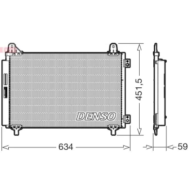 Image of 9825371480 Condenser DENSO DCN21034 R134a PEUGEOT: 2008 II, 208 II Hatchback, VAUXHALL: Corsa Mk5, OPEL: F Hatchback