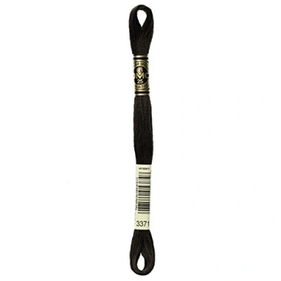 Image of DMC 6 Strand Embroidery Cotton 8.7yd Black Brown, 8.7 Yards