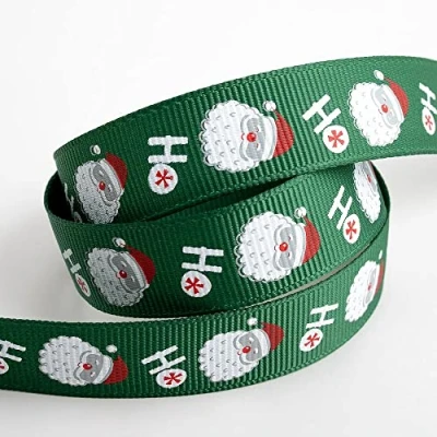 Image of Italian Options Santa Ho Christmas Ribbon 16mm x 5m Green