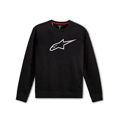 Image of Alpinestars Ageless Crew Fleece Sweatshirt Mens Black/Light Grey
