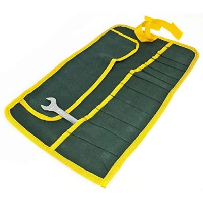 Image of Toolzone 3 X 12 Pocket Canvas Tool Roll Storage Wallet Bag