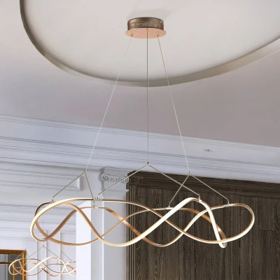 Image of Molly Integrated LED Pendant Light, Rose Gold