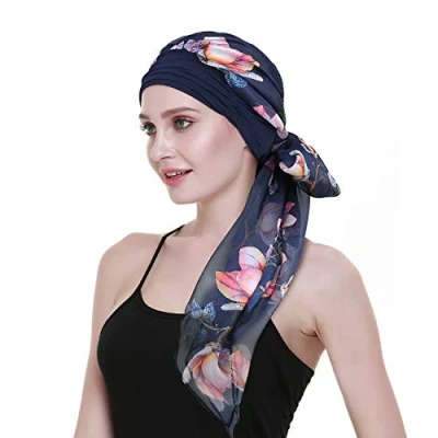 Image of FocusCare Feminine Headwear for Chemo Alopecia Ladies Turbantes Scarves Caps Scalp Headcover Sleep Hats