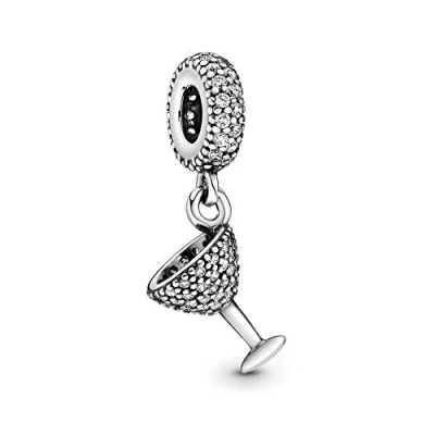 Image of Pandora Signature Sparkle &amp; Hearts silver ring with clear cubic zirconia, 50