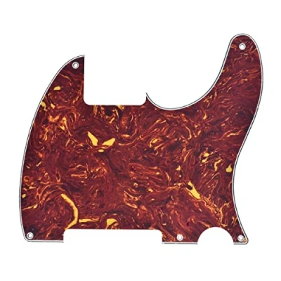 Image of Dopro 5 Hole Tele Blank Guitar Pickguard Scratch Plate for FD Telecaster Esquire Vintage Tortoise
