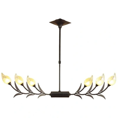 Image of Holland Telescopic Linear Pendant Line 6 Light G9, Brown, Black Oxide