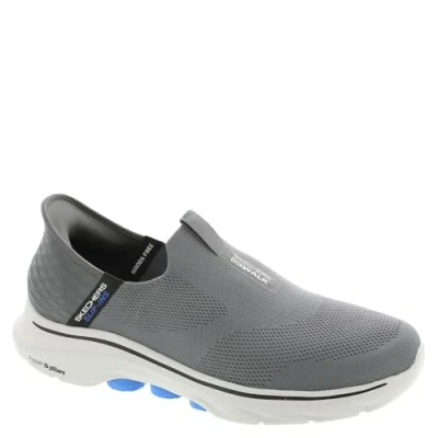 Image of Skechers Men&#039;s GO Walk 7 Easy ON 2 Sneaker, Charcoal, 11 UK