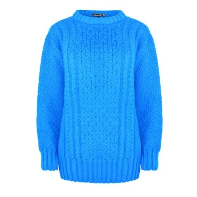 Image of Generation Fashion New Unsex Kids Girls Boys Knitted Long Sleeve Jumper Cable Knit Sweater Pullover Top Size 3 Years to 13 Years[Turquoise, 5 6YEAR]