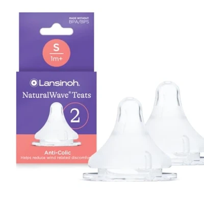 Image of Lansinoh NaturalWave Medium Flow Teats (Pack of 2)