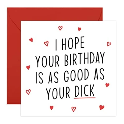 Image of Central 23 Birthday Cards For Boyfriend &#039;Good As Your D*ck&#039; Hilarious Gift Husband Him Partner Naughty Card Men Lover Comes With Fun Stickers