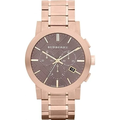 Image of Burberry BU9353 Watch City Mens Brown Dial Stainless Steel Case Quartz Movement