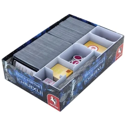 Image of Feldherr Organizer compatible with Race for the Galaxy + 3 Expansions core game box