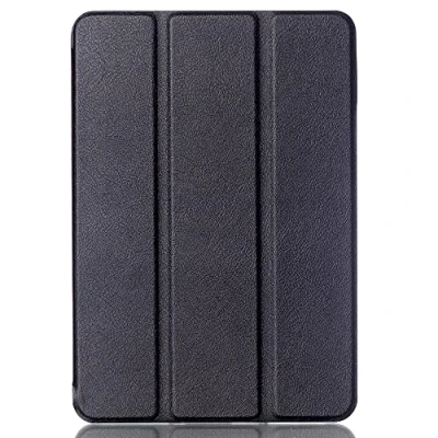 Image of INSOLKIDON Compatible with Samsung Galaxy Tab S2 8.0 inch (SM T710 T715 T713) Tablet Case Leather Back Cover Protective Ultra Slim Full Body Protection Bracket (Black)
