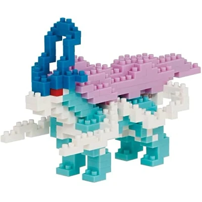 Image of BANDAI Nanoblock Suicune Pokemon Model Nanoblocks Building Blocks Puzzles For Adults And Kids Plastic Kits With Mini Bricks Make Great Gifts Boys Girls Age 12+
