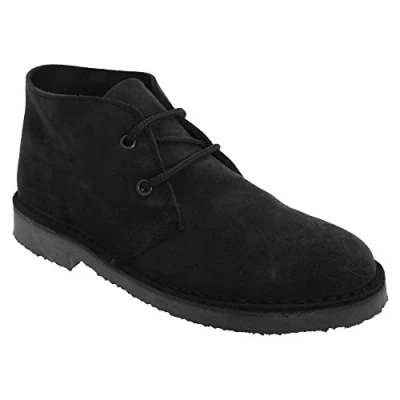 Image of Mens Desert Boot Mod Retro Suede Black