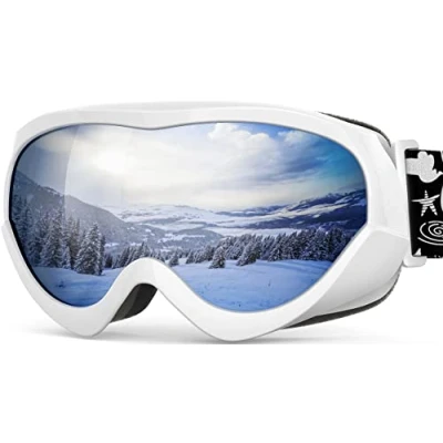 Image of OutdoorMaster Kids Ski Goggles Helmet Compatible Snow for Boys &amp; Girls with 100% UV Protection VLT 10.2%