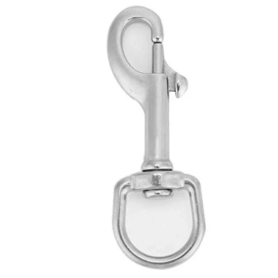 Image of Tbest Scuba Diving Hook Stainless Steel Double Ended Bolt Snap Swivel Eye Kit Accessory (90mm White)