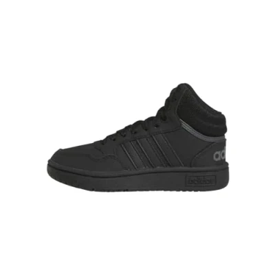 Image of adidas Unisex Hoops Mid Shoes, core Black/core Black/Grey six, 11.5 UK