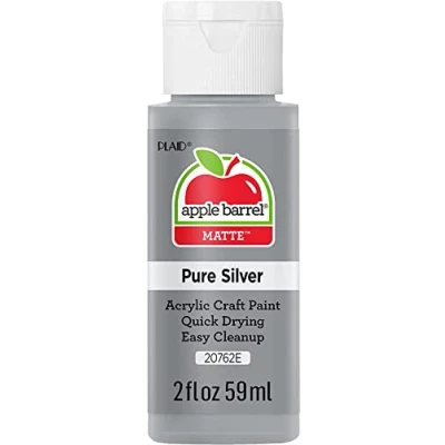 Image of Plaid JA20762 Acrylic Paint, Pure Silver, 2oz