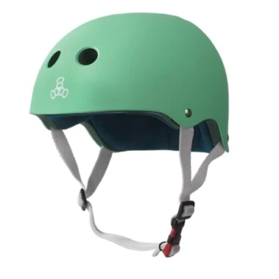 Image of Triple 8 New York 337024 2M1 2SM Sweat Saver Cert Helmet, Rubber Mint, Small/Medium