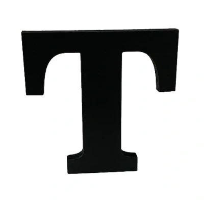 Image of Black Wooden MDF Letter T Size 8cm Tall Free Standing Letters for Arts &amp; Crafts Personalized Name Decor