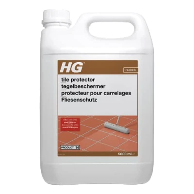 Image of HG Tile Protector Product 14, Shine, Seal &amp; Protection for All Types of Stone Floor Tiles, Flagstones Slate, Anti Slip Formula, Protective Coating Finish 5L (110500100)