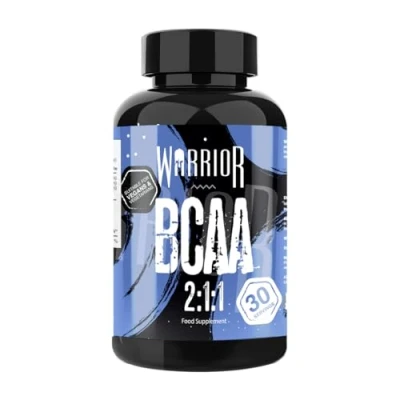 Image of Warrior BCAA 60 Tablets Branched Chain Amino Acids Ultra Pure Pharmaceutical Grade Leucine, Isoleucine and Valine in a 2:1:1 Ratio