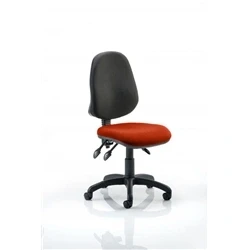 Image of Eclipse Plus III Lever Task Operator Chair Bespoke Colour Seat Tabasco Orange