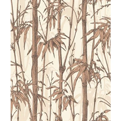 Image of Rasch paperhangings Non Woven Wallpaper (Botanical) Brown Cream 10,05 m x 0,53 Florentine III 484878