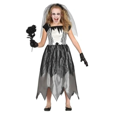 Image of FIESTAS GUIRCA Ghost Bride Fancy Dress Costume for Girls 10 12 Years