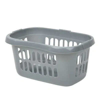 Image of Celino® Plastic High Grade Hipster Style Washing Clothes Linen Storage Laundry Basket UK (Silver)