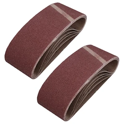 Image of 75mm x 457mm 40 Grit Coarse Abrasive Sanding Belt Sander Discs 10 Pack