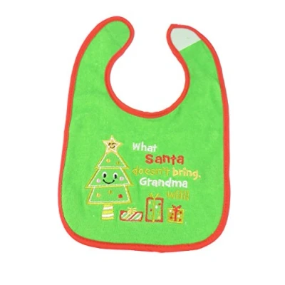 Image of Glamour Girlz Cute Unisex Baby Girls Boys Babies Newborn 3 6 9 Months Essentials Infant Childrens Kids Everyday Feeding Weaning Teething Bandana Burp Cloth Dribble Bib (Green Grandma)