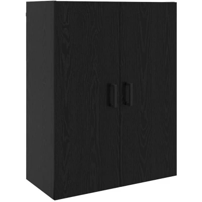 Image of vidaXL Wall Mounted Cabinet Black 69.5 x 34 90 cm Engineered wood