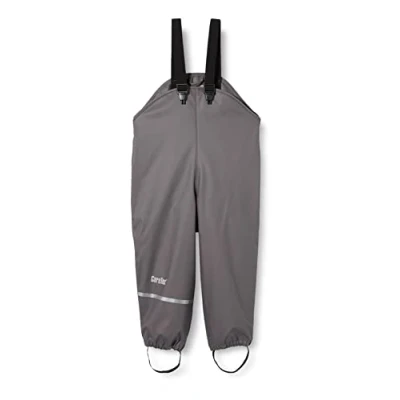Image of CareTec Unisex Kids Overall Pu W/O Fleece Rain Trousers, Grey (174), 98 UK