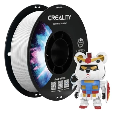 Image of Creality Official TPU White 1KG, Filament 1.75mm Tougher and Stronger 3D Printer, Less Tangle Dimensional Accuracy +/ 0.03mm 1kg/Roll(2.2lbs) Fit for Most FDM Printers