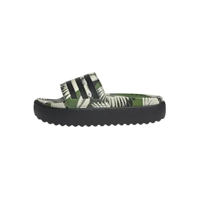 Image of adidas Sportswear Adilette Platform Pool slides Crew green core black black, Women&#039;s, Size: 8, Synthetics