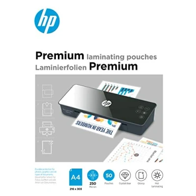 Image of HP Premium Laminating Pouches, A4, 250 Micron, Pack of 50
