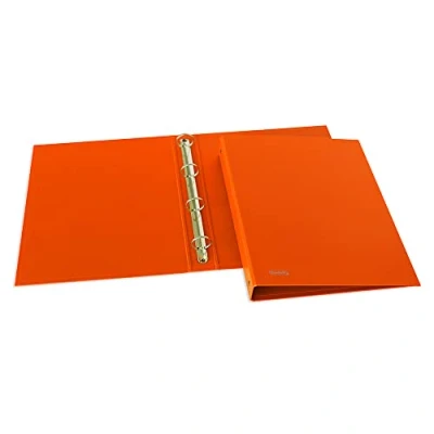 Image of FAVORIT Sprint Cardboard Ring Binders, 22 x 30 cm, 4 mm Round Ring, Orange 400173288