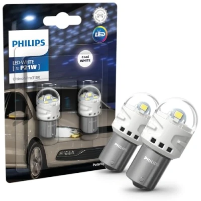 Image of PHILIPS Ultinon Pro3100 LED car signalling bulb (P21W white)