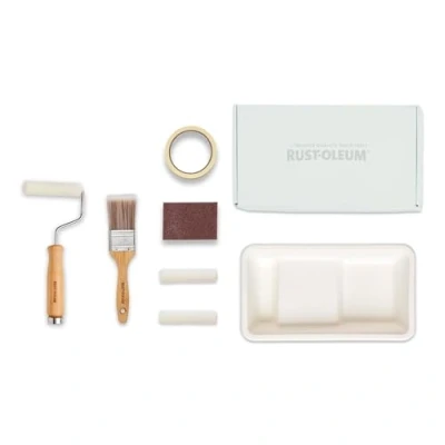 Image of Rust Oleum Ready to Roll Eco Paint Kit (Small) Bathroom Wood &amp; Cabinet Gloss Delicate Greys