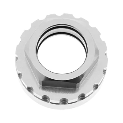 Image of Be In Your Mind Chainring Lock Ring Adapter Removal Tool Compatible with Shimano M7100 M8100 M9100 M9120 Aluminum Alloy Bicycle Sockets Dismantling Sleeves 12 Speed Grey