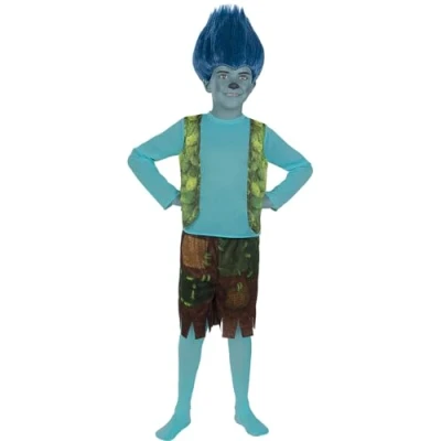 Image of Branch Costumes Trolls 3 for boy Cartoons Films &amp; Series Costume kids accessory fancy dress props Halloween carnival parties Size 5 6 years Blue