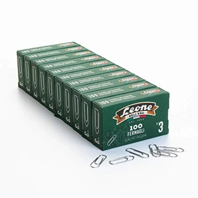 Image of Lion Dell&#039;Era No. 3 Zinc Plated Clasps 28 Cue of 10 Boxes 100 pcs. Made in Italy