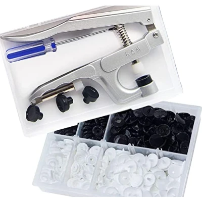 Image of KAM Snap Pliers Studs Punching Tool for T3 T5 T8 Plastic Snaps, Button Fasteners