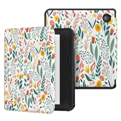 Image of MoKo Case for Kobo Libra Colour 7&quot; 2024 Release, Ultra Slim Lightweight with Auto Wake/Sleep Cover Folio 2024, Flowers